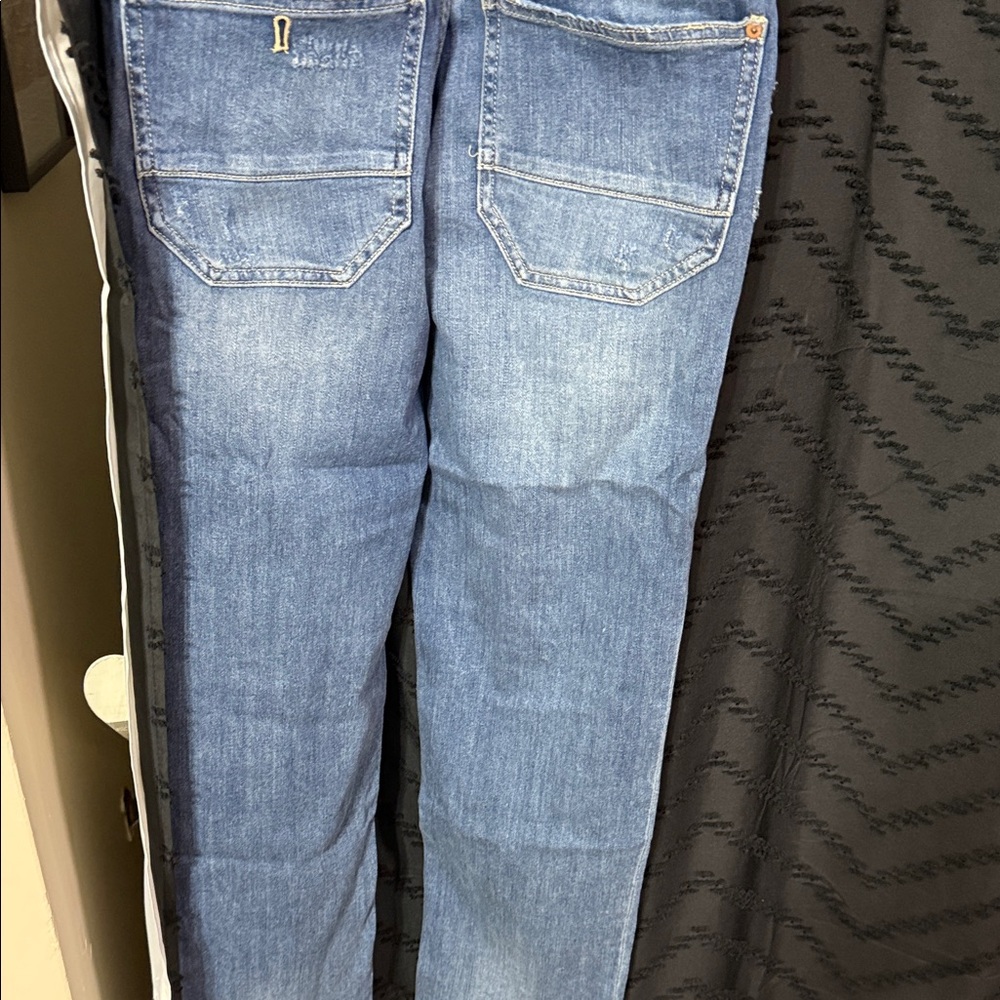 Anthropologie Pilcro The Painters model
Denim Button-Front Overalls - Blue - Picture 3 of 6